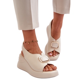 Step in style Sandálias Modelo Salvania 24SD08-6865 Bege - Entre com estilo