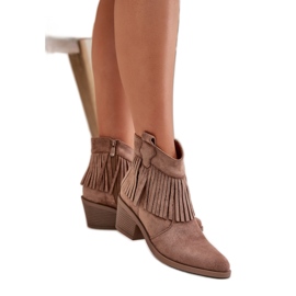 Botins femininos S.Barski castanhos