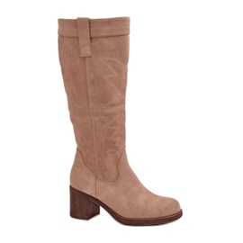 Step in style Botas Modelo Erisorae CHC321 Bege - Entre com estilo