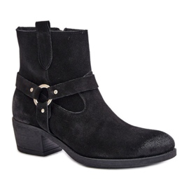 Botas de camurça Modelo Zazoo Preto Botas de camurça Modelo Zazoo Preto