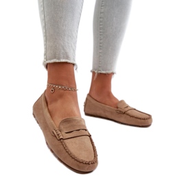 Mocassins Modelo 24PB02-7673 Bege Escuro