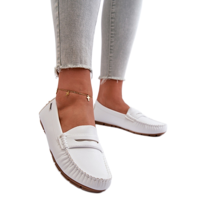 Step in style Mocassins Modelo Rerceria HH712-9/HH712D-9 Branco - Entre com estilo