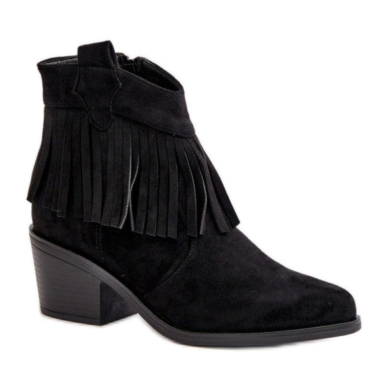 S. BARSKI Botas com franjas Modelo S.Barski Preto