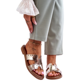 Chinelos Sandália Modelo 40326 Dourado