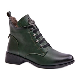 Botas isoladas femininas com decoração Jezzi ASA198-21 verde