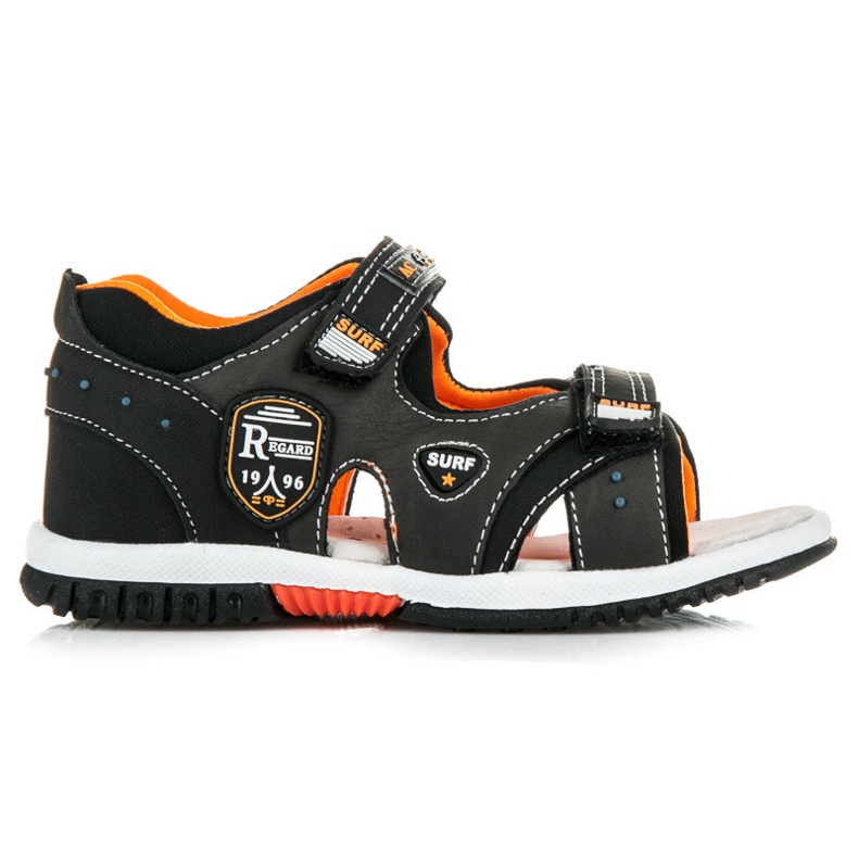 American Club Calçado de verão com velcro preto