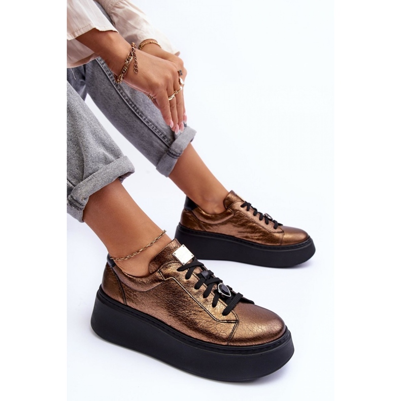 Calçados esportivos femininos Maciejka 06191-24 cobre castanho