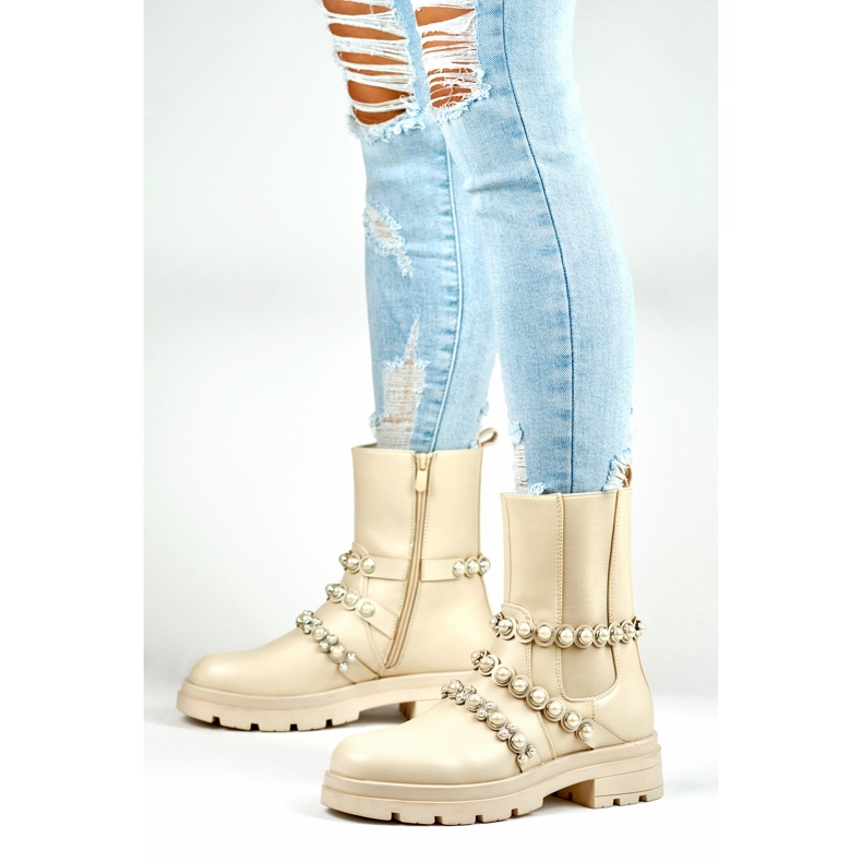 Botas Modelo 58090-1BE Bege - PRIMO