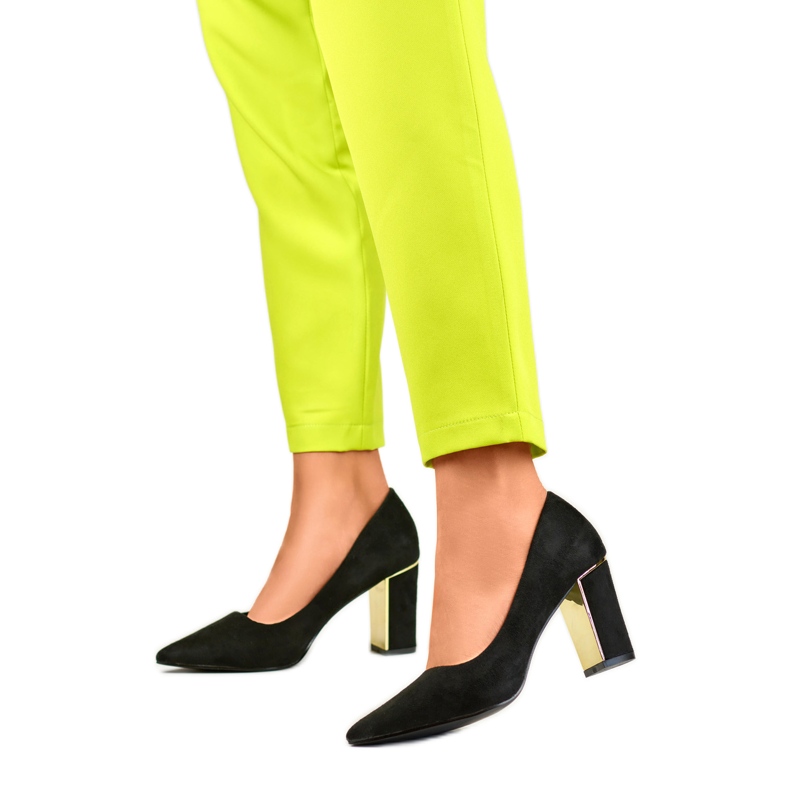 Sapatos femininos de salto alto GD-DO112A_B, pretos