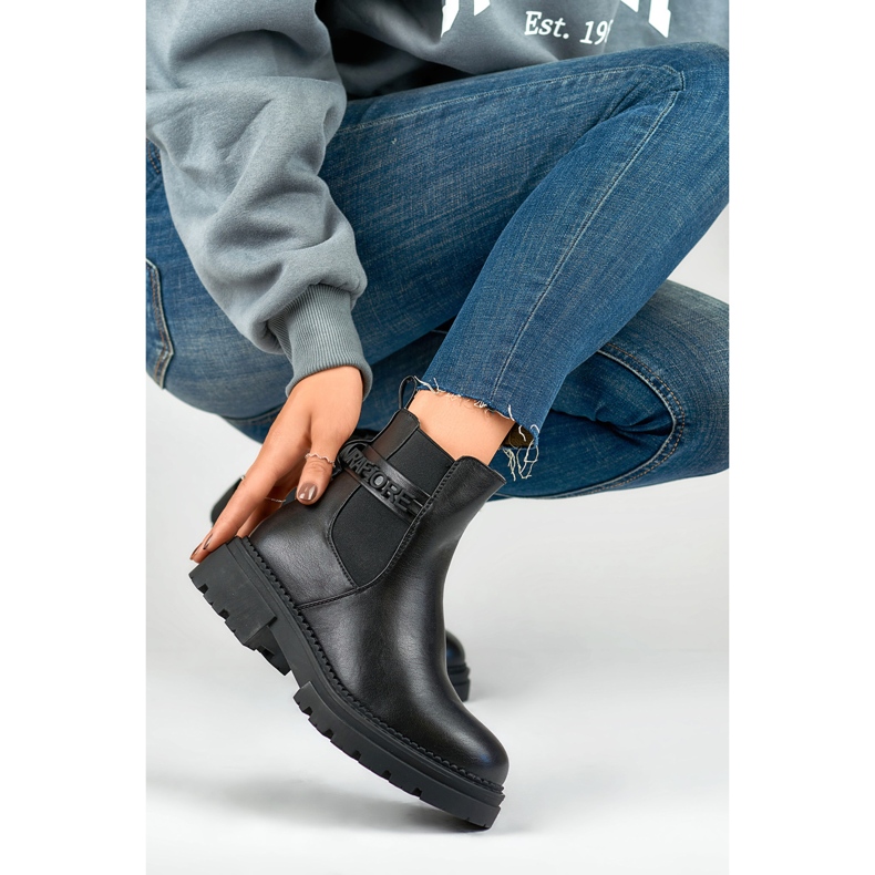 Botas Chelsea Modelo 250005B-PU Pretas - PRIMO preto