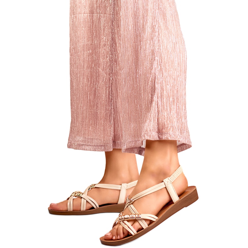 Sandálias femininas PS06BE bege