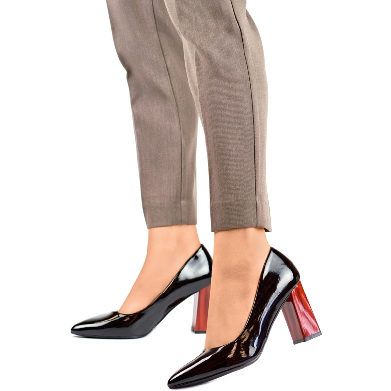 Bombas lacadas GD-FL486B-B pretas preto