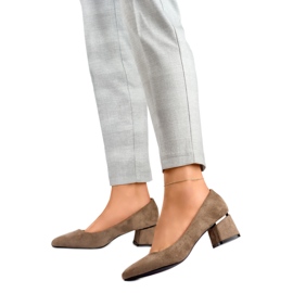 Sapatos femininos GD-XR-103B-KH Marrom