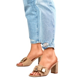 Chinelos Femininos com Laço 8734NA Bege Chinelos Femininos com Laço 8734NA Bege