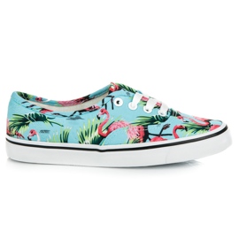 Vices tênis com flamingos azul
