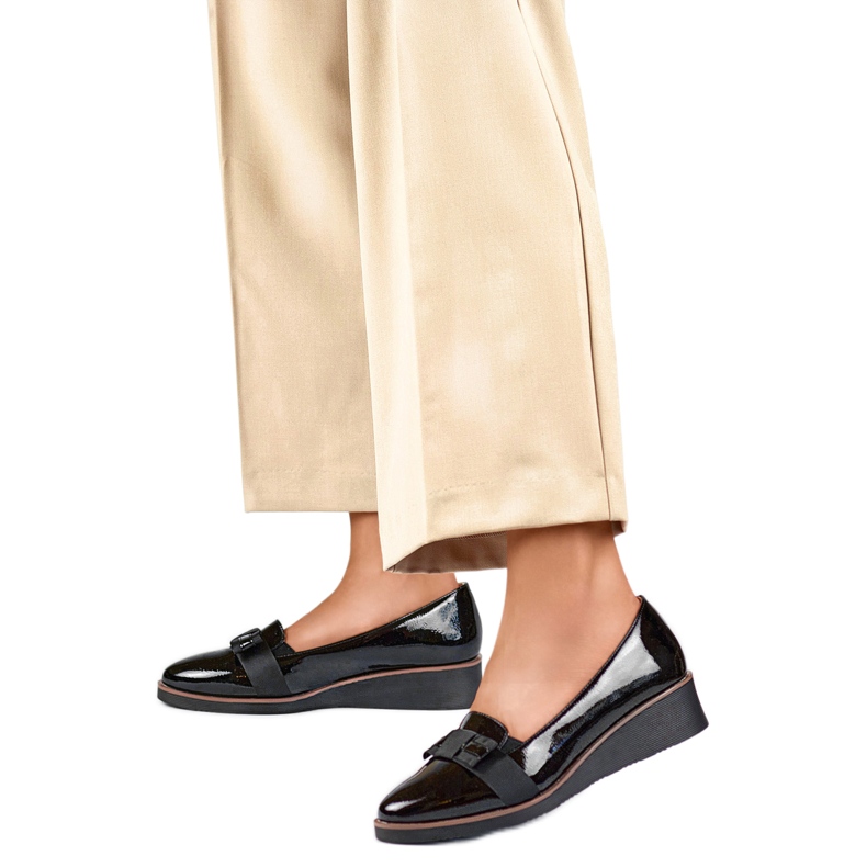 Bombas de cunha 24-10446B pretas preto