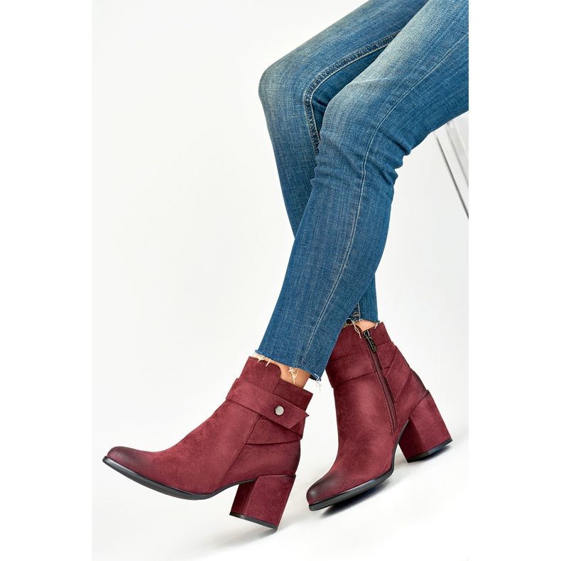 Botas Modelo Blaise 260041WI-SU Bordeaux Suede - PRIMO vermelho