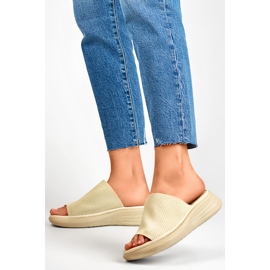 Chinelos Sandália Modelo G3188-7BE Bege - PRIMO