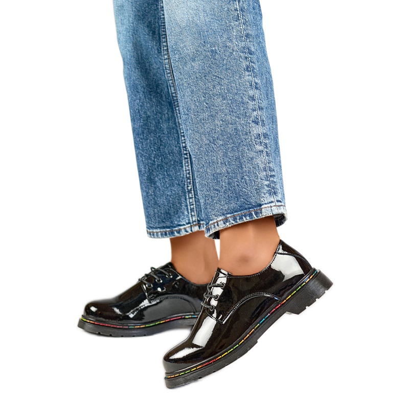 Sapatos envernizados femininos GD-XF154B preto