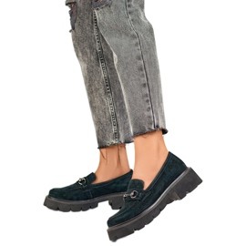 Sapatos femininos com decoração 24-7888B preto