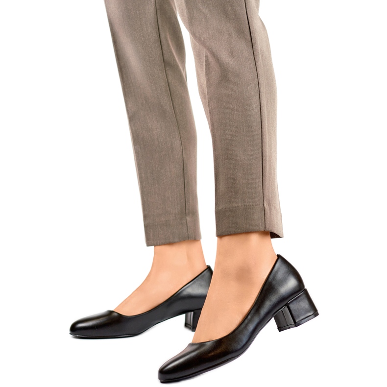 Sapatos femininos GD-FL490A-B pretos