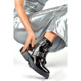 Botas de trabalho Modelo Axelle 250007B-LA Laca Preta - PRIMO preto