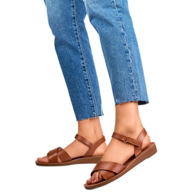 Sandálias femininas PS10TA castanho marrom