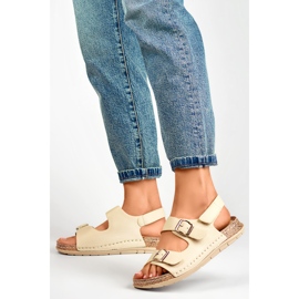 Sandálias Modelo G3180-7BE Bege - PRIMO Sandálias Modelo G3180-7BE Bege - PRIMO