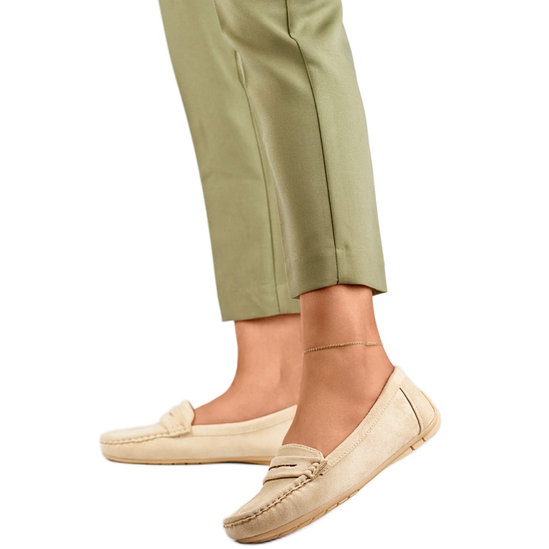 Mocassins femininos 9173-P-BE bege