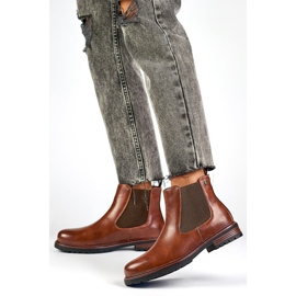 Botas Chelsea Modelo GD-WL71C Marrom/Camelo - PRIMO