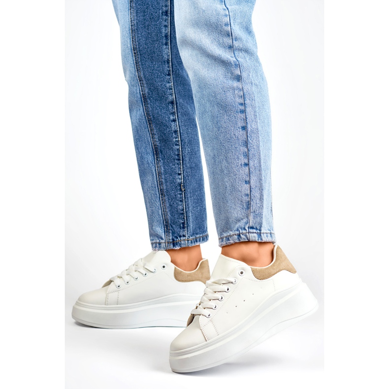 Calçado Esportivo Modelo LL23171KH Branco/Bege - PRIMO