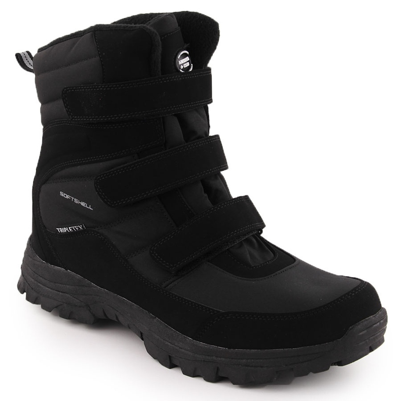 Botas de neve superdimensionadas impermeáveis ​​masculinas, pretas American Club SN45 preto