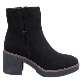 Botins pretos com salto estável Filly