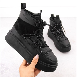 Botas de neve Potocki com plataforma W 72302 WOL280A preto