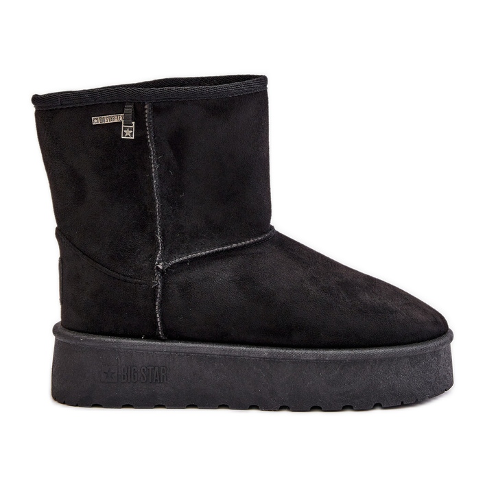 Botas femininas de neve com plataforma alta Big Star OO274898 pretas preto