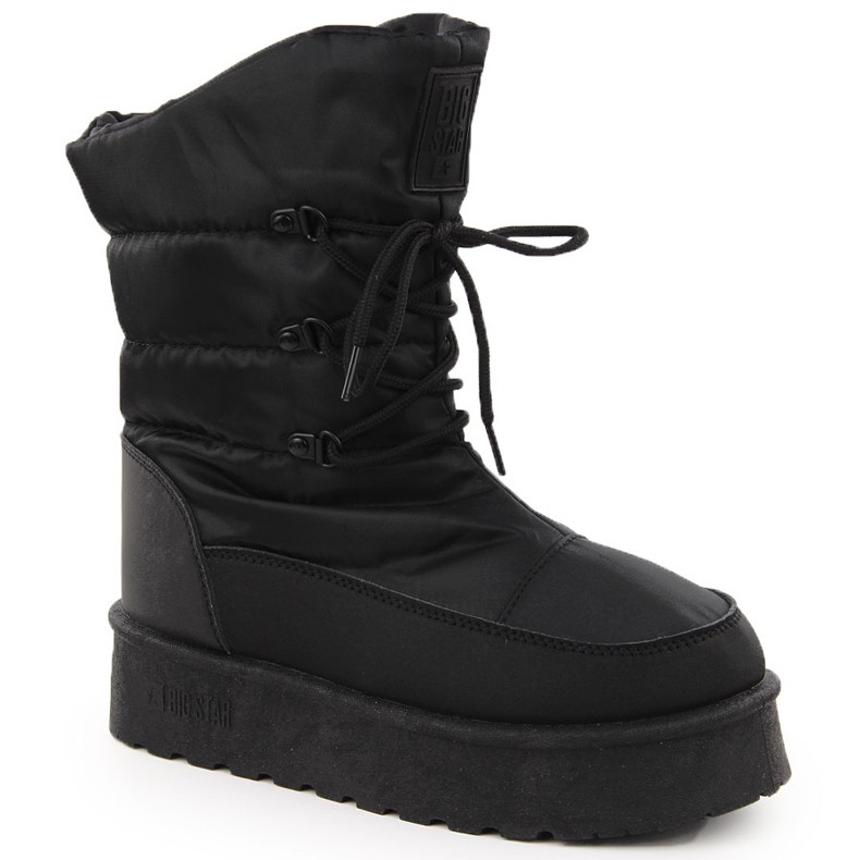 Botas femininas de neve com plataforma preta Big Star OO274884 preto