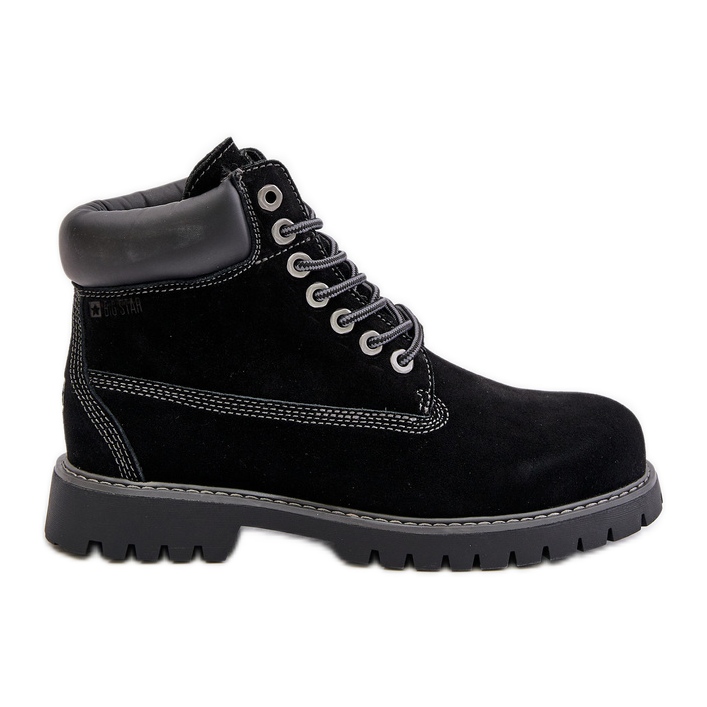 Botas masculinas isoladas em camurça Big Star OO174138 sistema HI-POLY pretas preto