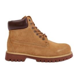 Botas masculinas com isolamento de camurça Big Star OO174136 HI-POLY System Camel castanho
