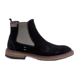 Botas Chelsea masculinas de camurça Big Star OO174154 pretas preto