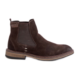 Botas Chelsea de camurça masculina Big Star OO174155 marrom