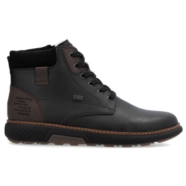 Botins masculinos impermeáveis ​​de couro com isolamento, pretos Rieker B3343-00