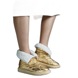Botas de neve com isolamento dourado Caellita e punho