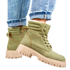 Botas femininas com isolamento verde claro GD-TL51GR