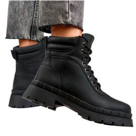 Botas femininas, levemente isoladas, pretas 8538A-B preto