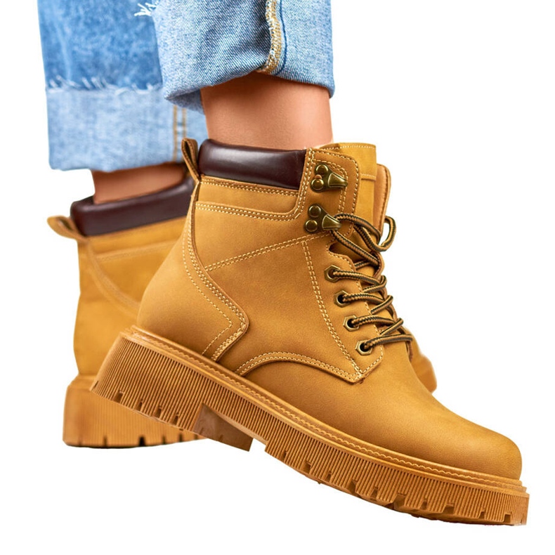 Botas femininas com isolamento camelo 9501-PA-C castanho