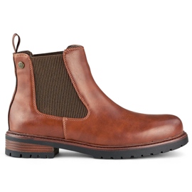 Botas Chelsea com isolamento feminino, marrom, GD-WL71C