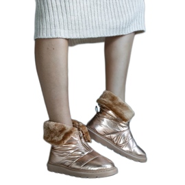 Botas de neve com isolamento dourado Edidda e gola