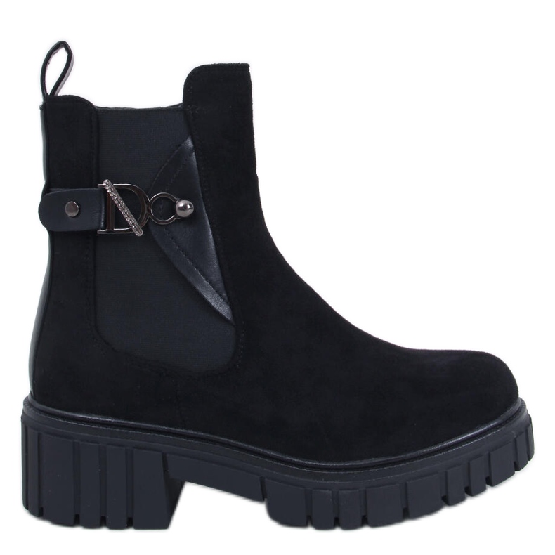 Errol Botas Chelsea com plataforma preta preto