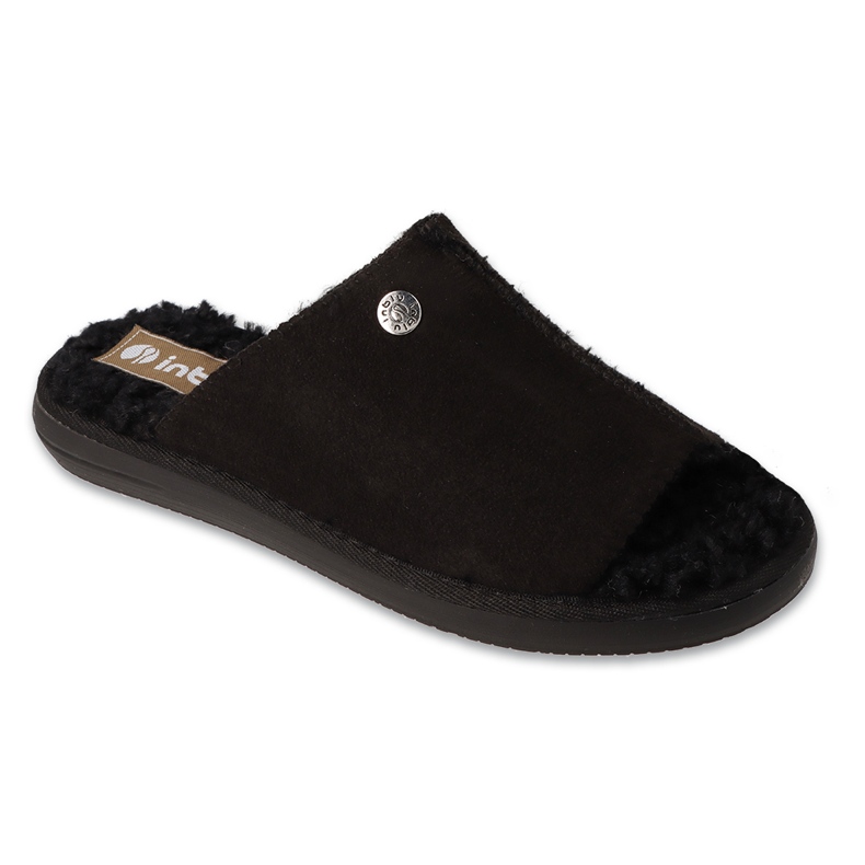 Chinelos femininos Inblu isolados com pele 155D161 pretos