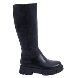Botas de mulher com sola grossa Baker Black preto